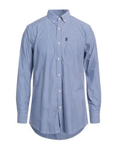 Barbour Man Shirt Azure Size M Cotton In Blue