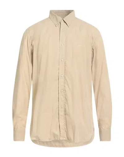 Barbour Man Shirt Beige Size M Cotton In Nude