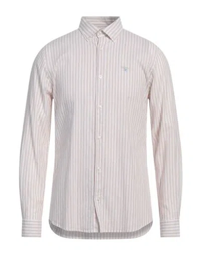 Barbour Man Shirt Beige Size Xl Linen, Cotton