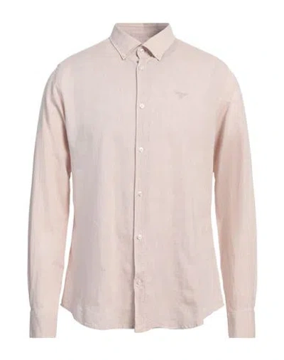 Barbour Man Shirt Beige Size Xl Linen, Cotton