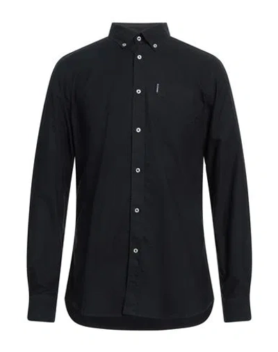 Barbour Man Shirt Black Size M Cotton In Black