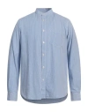 Barbour Man Shirt Slate Blue Size 3xl Cotton In Blue