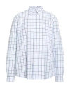 Barbour Man Shirt Blue Size Xl Cotton In White