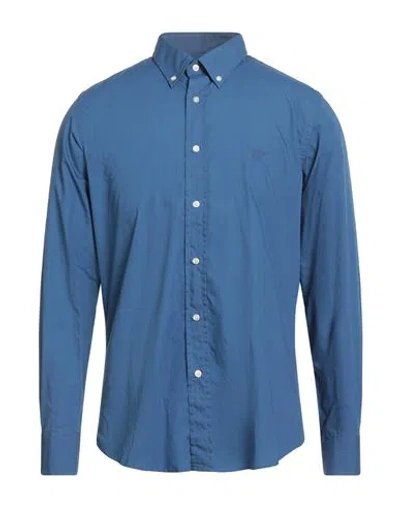 Barbour Man Shirt Blue Size Xl Cotton