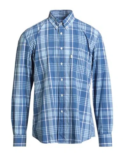 Barbour Man Shirt Blue Size Xxl Cotton