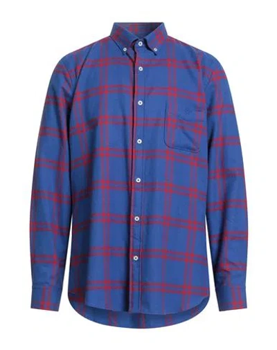 Barbour Man Shirt Blue Size Xxl Cotton