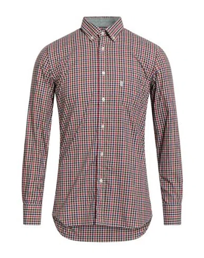 Barbour Man Shirt Brick Size M Cotton In Multi