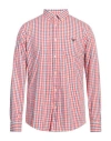 Barbour Man Shirt Coral Size M Cotton In Red