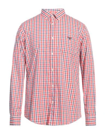 BARBOUR BARBOUR MAN SHIRT CORAL SIZE M COTTON
