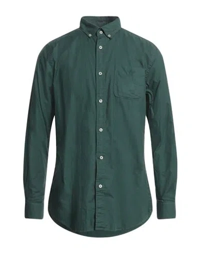 Barbour Man Shirt Dark Green Size 3xl Cotton