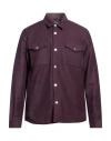 Barbour Man Shirt Deep Purple Size L Cotton In Purple