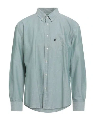 Barbour Man Shirt Green Size Xxl Cotton In Blue