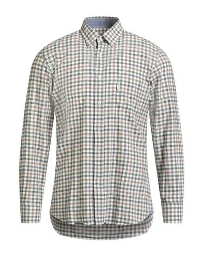 Barbour Man Shirt Ivory Size S Cotton In Gray