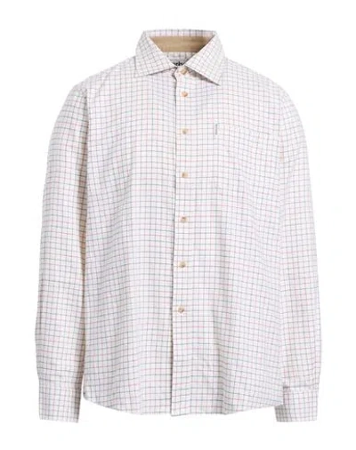 Barbour Man Shirt Ivory Size Xl Cotton In White
