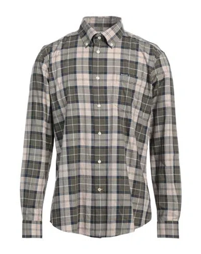 Barbour Man Shirt Khaki Size L Cotton In Beige