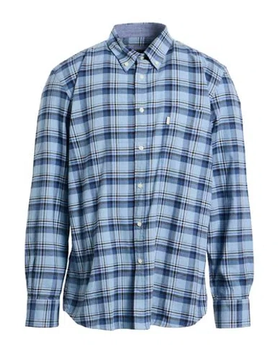 Barbour Man Shirt Light Blue Size Xl Cotton