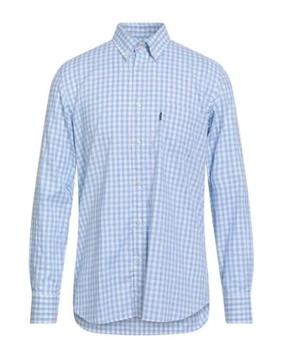 Barbour Man Shirt Light Blue Size S Cotton