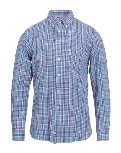 Barbour Man Shirt Light Blue Size S Cotton