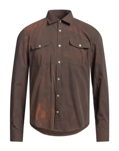 Barbour Man Shirt Light Brown Size L Cotton In Beige