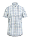 Barbour Man Shirt Light Grey Size M Cotton In Blue