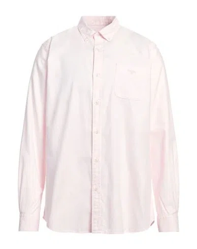 Barbour Man Shirt Light Pink Size L Cotton
