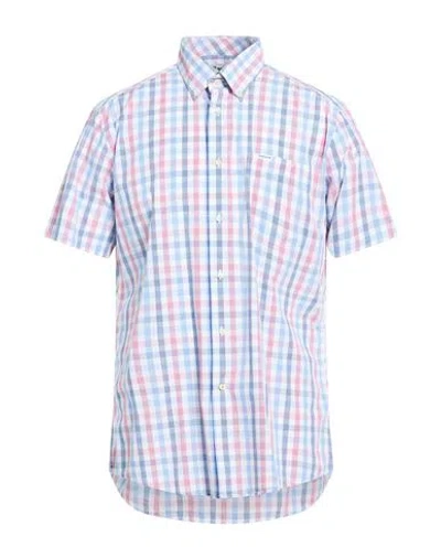Barbour Man Shirt Magenta Size L Cotton In Purple
