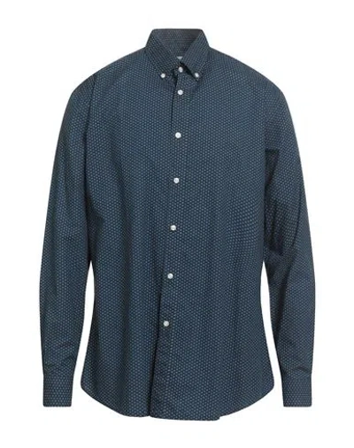 Barbour Man Shirt Midnight Blue Size L Cotton