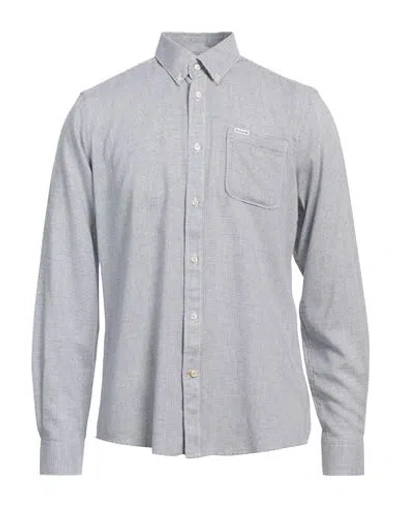 Barbour Man Shirt Midnight Blue Size L Lyocell, Linen