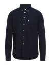 Barbour Man Shirt Midnight Blue Size S Cotton In Blue