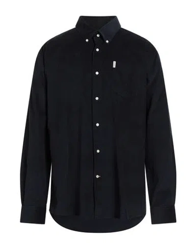 Barbour Man Shirt Midnight Blue Size Xxl Cotton In Black