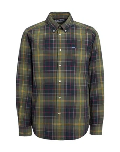 Barbour Man Shirt Military Green Size Xxl Cotton