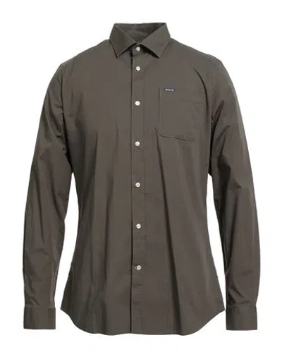 Barbour Man Shirt Military Green Size M Cotton, Elastane