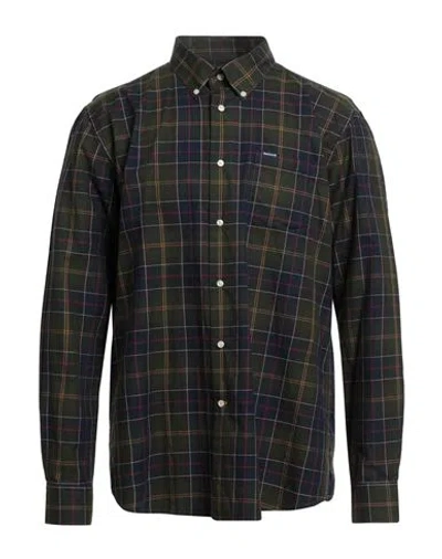 Barbour Man Shirt Military Green Size Xl Cotton