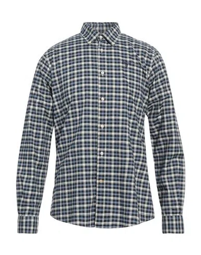 Barbour Man Shirt Navy Blue Size Xs Cotton