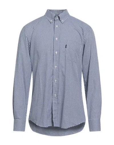 Barbour Man Shirt Navy Size L Cotton In Blue