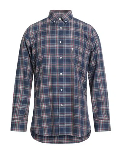 Barbour Man Shirt Navy Size S Cotton In Blue