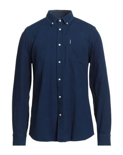 Barbour Man Shirt Navy Size S Cotton In Blue