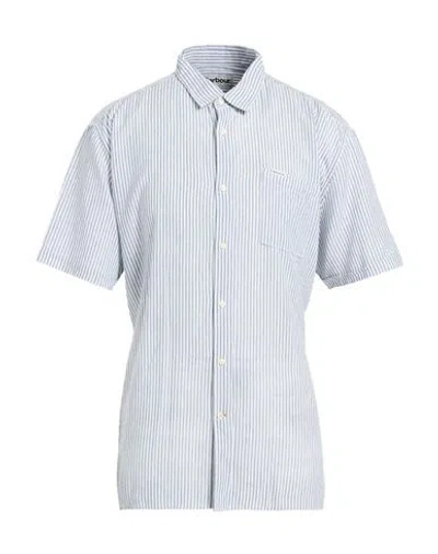 Barbour Man Shirt Navy Size Xl Lyocell, Linen In Blue