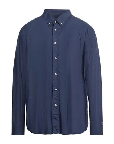 Barbour Man Shirt Navy Size Xxl Cotton In Blue