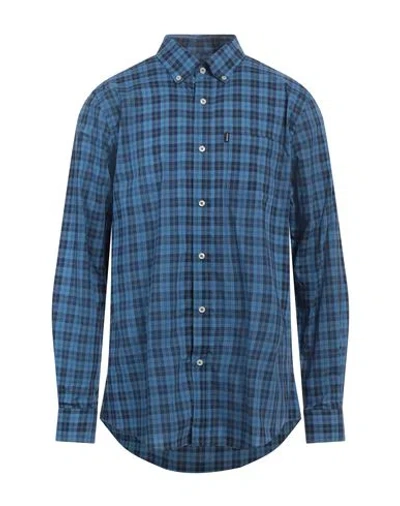 Barbour Man Shirt Pastel Blue Size L Cotton