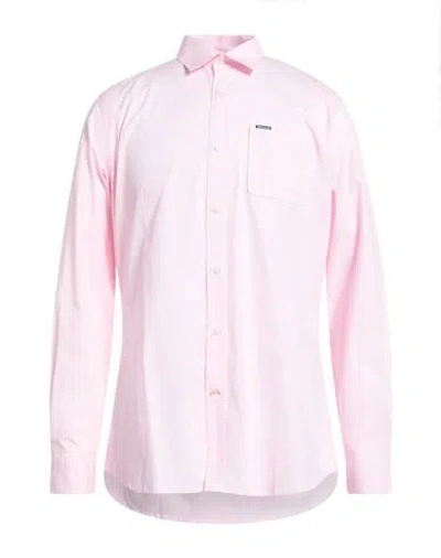 Barbour Man Shirt Pink Size M Cotton, Elastane