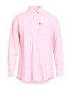 Barbour Man Shirt Pink Size M Linen In Pink