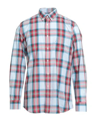 Barbour Man Shirt Sky Blue Size S Cotton In Multi