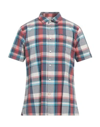 Barbour Man Shirt Slate Blue Size L Cotton