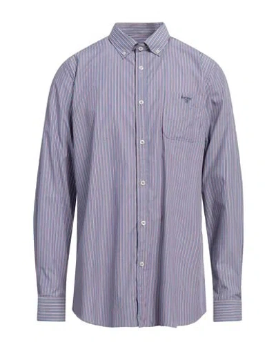 Barbour Man Shirt Slate Blue Size L Cotton