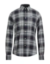 Barbour Man Shirt Slate Blue Size Xl Cotton