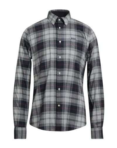Barbour Man Shirt Slate Blue Size Xl Cotton
