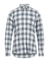 Barbour Man Shirt Slate Blue Size Xxl Cotton In Blue