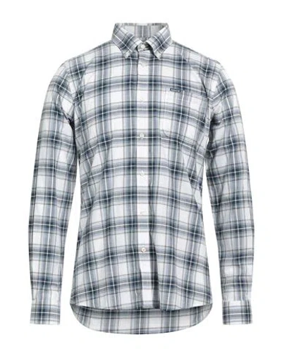 Barbour Man Shirt Slate Blue Size Xxl Cotton