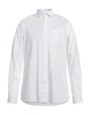 Barbour Man Shirt White Size L Cotton, Elastane